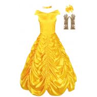 JerrisApparel Womens Princess Belle Costume Halloween Party Dress