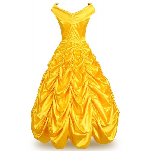  JerrisApparel Womens Princess Belle Costume Halloween Party Dress