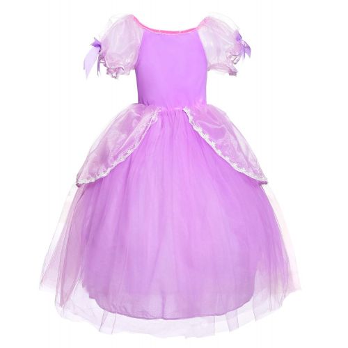  JerrisApparel Girl Princess Costume Rapunzel Role Cosplay Party Fancy Dress