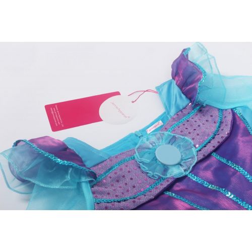  JerrisApparel Long Sleeve Little Girls Mermaid Costume Princess Dress Up