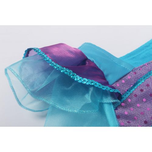  JerrisApparel Long Sleeve Little Girls Mermaid Costume Princess Dress Up