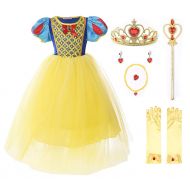 JerrisApparel Girl Classic Snow White Princess Costume Fancy Dress for Christmas