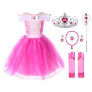 JerrisApparel Girls Princess Aurora Costume Dress Pageants Party Fancy Dress