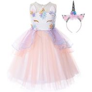 [아마존 핫딜]  [아마존핫딜]JerrisApparel Flower Girls Unicorn Costume Pageant Princess Party Dress