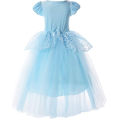  JerrisApparel Girls Princess Costume Puff Sleeve Fancy Birthday Party Dress up