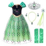 JerrisApparel Girls Princess Costume Snow Party Halloween Cosplay Fancy Dress