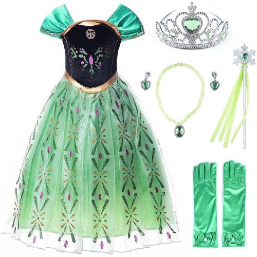  JerrisApparel Girls Princess Costume Snow Party Halloween Cosplay Fancy Dress