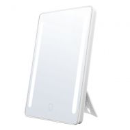 Jerrybox Makeup Mirror LED Lighted Vanity Mirror, 180° Rotation Cosmetic Mirror with Touch Screen Dimming