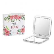 Jerrybox Compact Mirror, Double Sided 5× Magnification + 1× Mirror, Pocket-size Travel Mirror