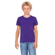 Jersey Youth Purple Polyester Short Sleeve T-shirt