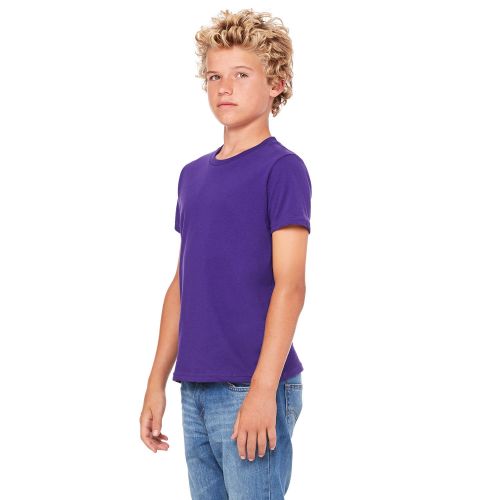  Jersey Youth Purple Polyester Short Sleeve T-shirt