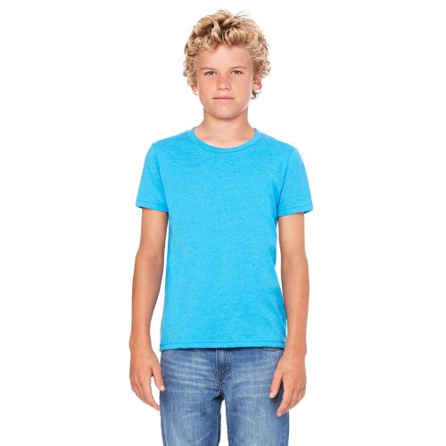  Jersey YouthNeon Blue Polyester Short Sleeve T-shirt