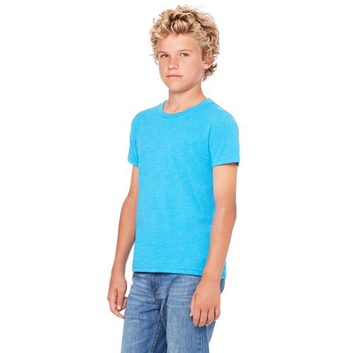  Jersey YouthNeon Blue Polyester Short Sleeve T-shirt