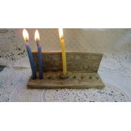 JerusalemTile Hanukkah Menorah Ceramic Old City of Jerusalem Holiday Decor Chanukah Gift