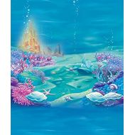 Jervie 8x10 ft Castle Under the Sea Backdrop for Mermaid Birthday Party Fairytale Underwater World Scene Photography Background Booth Shoot Props