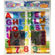 JesPlay ABC & 123 Gel Clings - Full Alphabet Letters and Numbers Window Clings for Kids - 36 Removable and Reusable Educational Gel Decals for Home, Airplane, Classroom, Nursery De