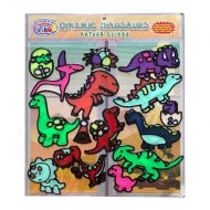 JesPlay Prehistoric Dinosaur Flexible Gel Clings - Glass Window Clings for Kids - Reusable and Removable Gel Decals - Create a Jurassic Play World, Great Educational Fun Home, Airplane, Cl