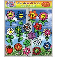 JesPlay Flowers Flexible Gel Clings - Glass Window Clings for Kids and Adults - Sunflower, Rose, Tulip, Daisy Reusable Gel Decals for Home, Airplane, Classroom, Nursery Decoration