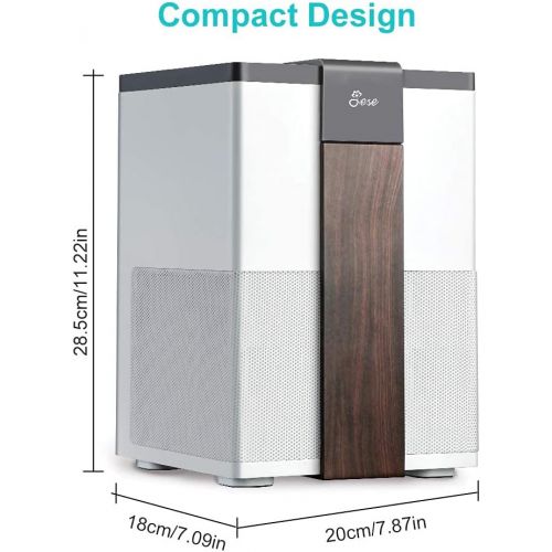  Jese Air Purifier for Bedroom,Desk Air Purifier with 3-in-1 True HEPA Filter, Air Purifiers for Allergies and Pets,Eliminate Formaldehyde, Dust & Smoke,Small Air Purifier Quiet