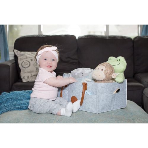  Jess and Jones Baby Diaper Caddy by Jess&Jones - Changing Table Organizer - Nursery Storage Bag -...
