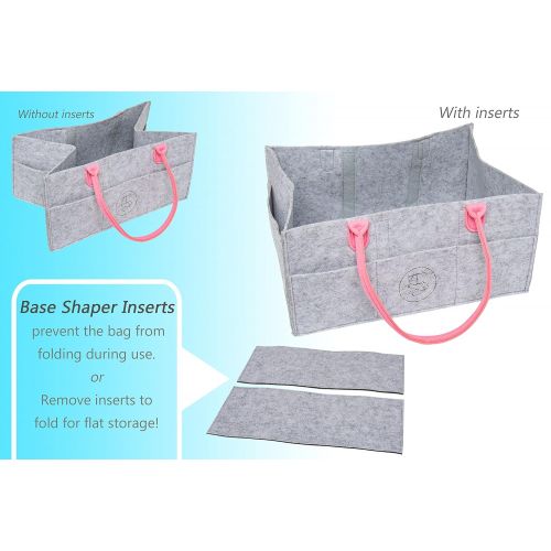  Jess and Jones Baby Diaper Caddy by Jess&Jones - Changing Table Organizer - Nursery Storage Bag -...