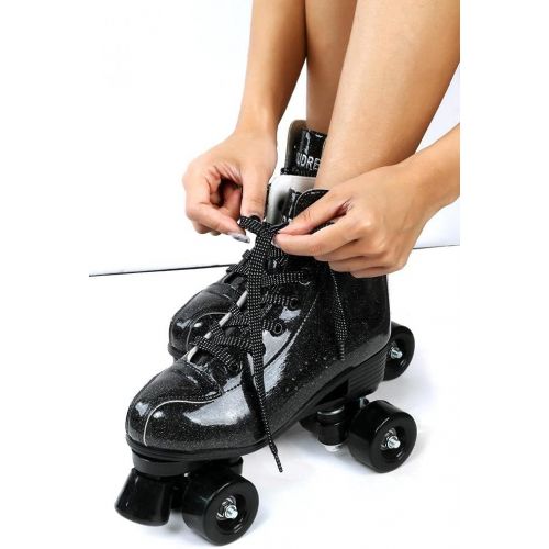  jessie Roller Skates Premium PU Leather Roller Skates for Women Classic Four-Wheel Outdoor and Indoor for Adults Women
