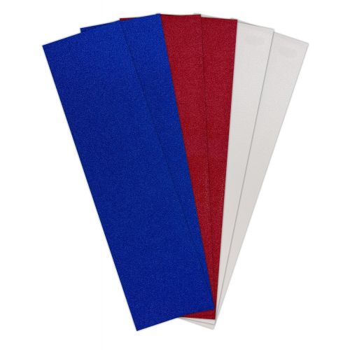  Jessup Grip Tape Skateboard Griptape, Patriotic, Two 9 x 33 Sheets of Red/White and Blue