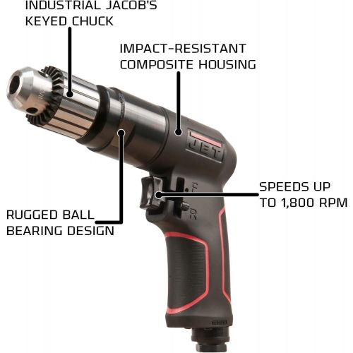  [아마존베스트]JET JAT-620 Pneumatic R12 Composite Rev Drill, 3/8