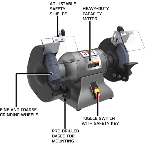  [아마존베스트]Jet 578008 1 hp 8 Industrial Bench Grinder