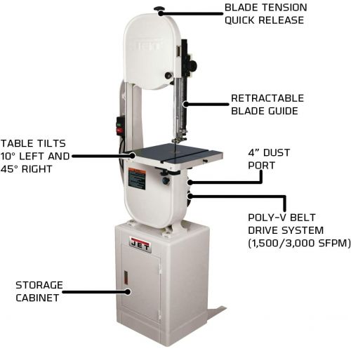  JET JWBS-14DXPRO 14 Deluxe Pro Bandsaw Kit (710116K)