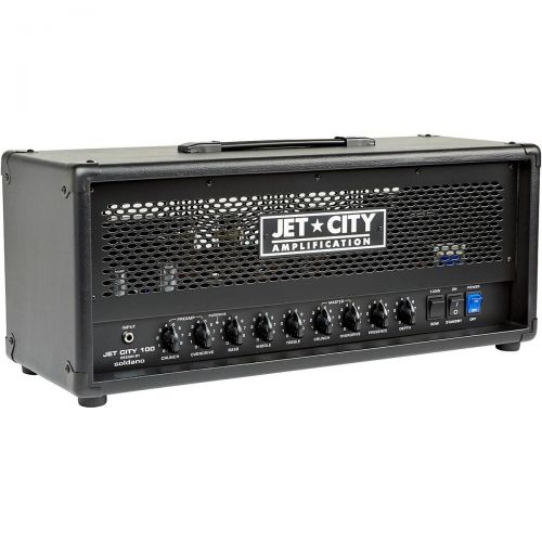  Jet City Amplification},description:Jet City Amplifications flagship 100HDM Amp Head is two channels of Soldano tone and 100 watts of pure tube power. The Crunch channel has plenty