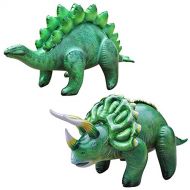 Jet Creations Inflatable Dinosaur 2 Pack - Stegosaurus and Triceratops