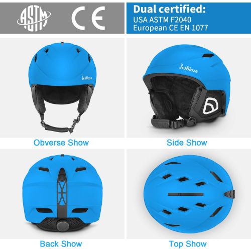  JetBlaze Ski Helmet, Snow Sports Helmet, Snowboard Helmet for Men Women Youth