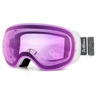 JetBlaze Magnet Interchangeable Spherical Ski Goggles, Anti-Fog UV400 Protection