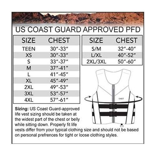  Men’s Armada Coast Guard Approved Life Vest PFD