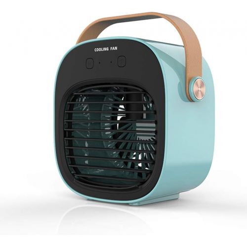  Jetamie Portable Desktop Air-Conditioning Water Mist Fan Mini Air Cooler USB Charging-Personal Cooling Fan-USB Small Desk Air Cooler Fan for Home, Office, White