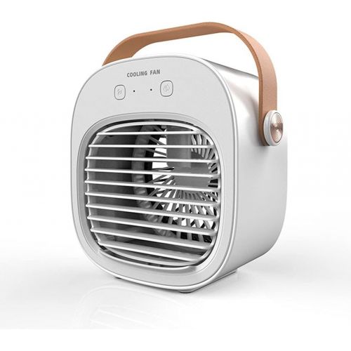  Jetamie Portable Desktop Air-Conditioning Water Mist Fan Mini Air Cooler USB Charging-Personal Cooling Fan-USB Small Desk Air Cooler Fan for Home, Office, White