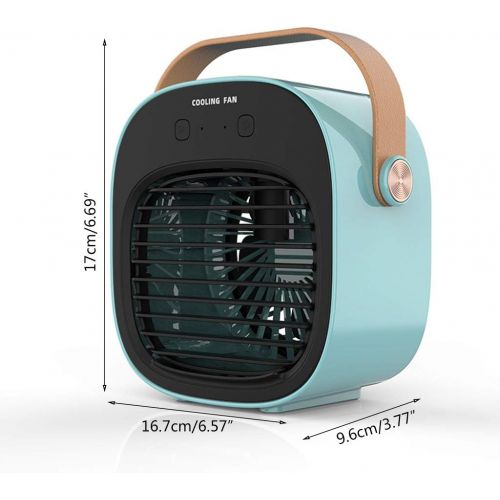  Jetamie Portable Desktop Air-Conditioning Water Mist Fan Mini Air Cooler USB Charging-Personal Cooling Fan-USB Small Desk Air Cooler Fan for Home, Office, White