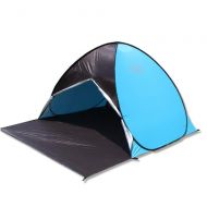 Jeterndy Tent Family Beach Tent 3-4 Person UV Protection Large Size Portable Sun Shelter Automatic Pop Up Tent (Color : Blue, Size : 220160130cm)