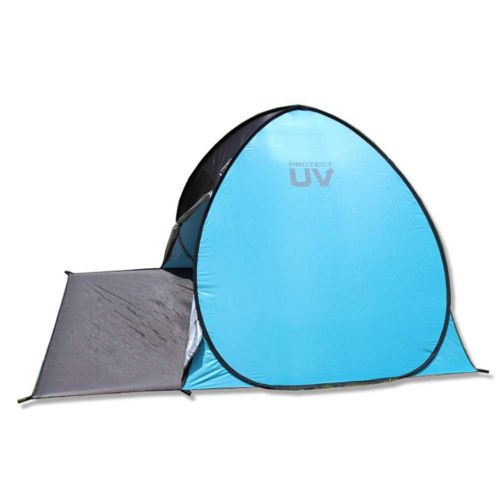  Jeterndy Tent Family Beach Tent 3-4 Person UV Protection Large Size Portable Sun Shelter Automatic Pop Up Tent (Color : Blue, Size : 220160130cm)