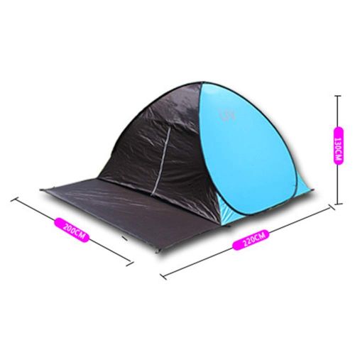  Jeterndy Tent Family Beach Tent 3-4 Person UV Protection Large Size Portable Sun Shelter Automatic Pop Up Tent (Color : Blue, Size : 220160130cm)