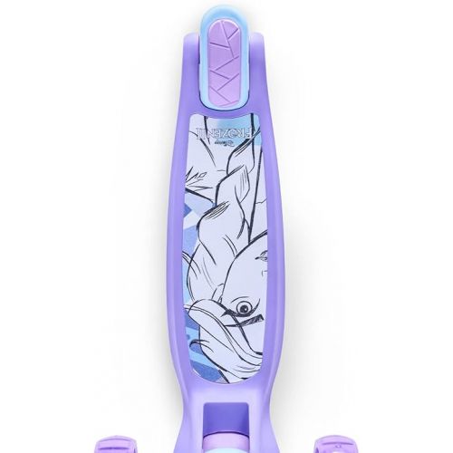  Jetson Disney Frozen 3-Wheel Kick Kids Scooter, LED Lights on Stem, Light-Up Wheels, Height-Adjustable Handlebar, Lean-To-Steer System, Easy-Folding Mechanism, Ages 3+, Purple, JFRZN-3KIK