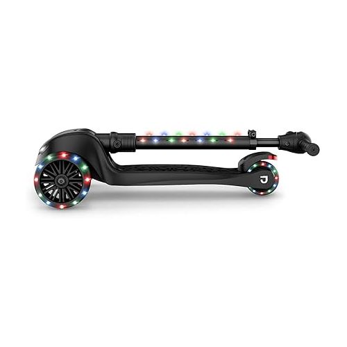  Jetson Jupiter Mini Kids 3-Wheel Light-Up Kick Scooter, Lights on Stem & Wheels, 8 Different Light Patterns, Adjustable Handlebar, Rear Brake, Easy-Folding Mechanism, Ages 3+