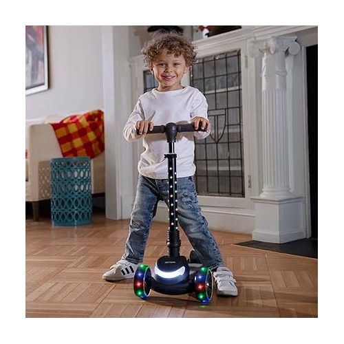  Jetson Jupiter Mini Kids 3-Wheel Light-Up Kick Scooter, Lights on Stem & Wheels, 8 Different Light Patterns, Adjustable Handlebar, Rear Brake, Easy-Folding Mechanism, Ages 3+