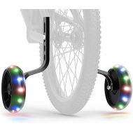 Jetson Spark Light-Up Training Wheel Accessory, Includes Motion Activated Light-Up Wheels, 4 Inch Wheels, Fits Most Bike Wheels From 12” to 20”, Steel Brackets, Ages 3+, Black, JSPARK-BLK