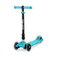 JETSON Twin Folding 3 Wheel Kick Scooter Light Up Wheels, Lean to Steer Design and Height Adjustable Handlebar, for Kids Ages 5+