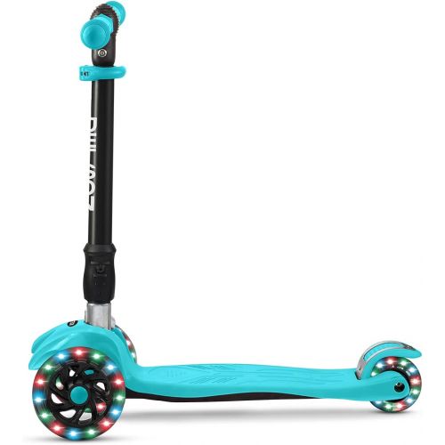  JETSON Twin Folding 3 Wheel Kick Scooter Light Up Wheels, Lean to Steer Design and Height Adjustable Handlebar, for Kids Ages 5+