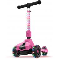 Jetson Electric Bike Jetson Saturn Folding 3-Wheel Kick Scooter with Light-Up Stem & Deck, Lean-to-Steer Design with Sturdy Wide Deck & Adjustable Height, for Kids 3 & Up