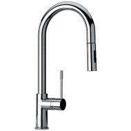 Jewel Faucets 25592 Single Hole Kitchen Faucet with Goose Neck Spout in Chrome