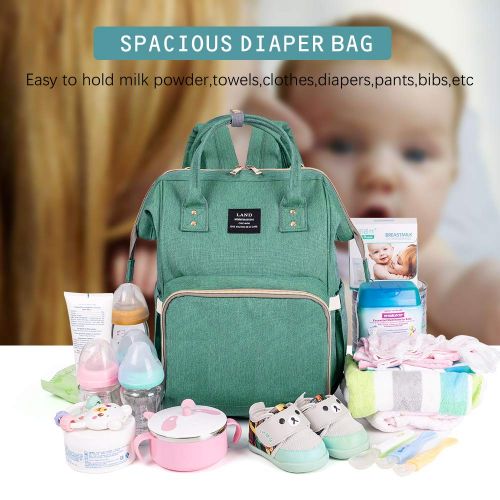  [아마존베스트]Jewelvwatchro Diaper Backpack, Large Capacity Baby Bag, Multi-Function Travel Backpack Nappy Bags, Nursing Bag, Fashion Mummy, Roomy Waterproof for Baby Care, Stylish and Durable by Jewelvwatchr